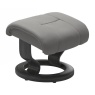 Stressless Reno footstool classic base grey leather wooden base