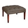 Tetrad Harris Tweed MacKenzie Footstool - Hide Buttons & Piping